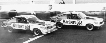 sandown Brock wins from Harvey in a HDT 1-2 in the 1979 Hang Ten 400 at Sandown