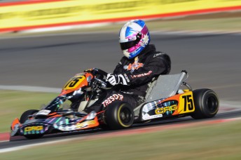 thumb Kel Treseder will start from pole position for the opening final of Pro Gearbox in Ipsiwch tomorrow. Pic: photowagon.com.au