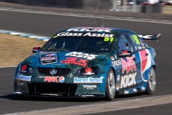 thumb Jacques Villeneueve at the Sydney Motorsport Park 360 yesterday