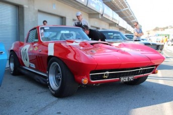 thumb John Bowe inside his the 1965 Corvette Singray Coupe he is driving this weekend