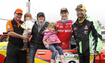 thumb John Bowe, far right, with Jason Richards and his family