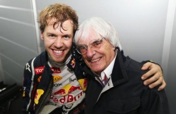 vettel He also celebrated with Mr E