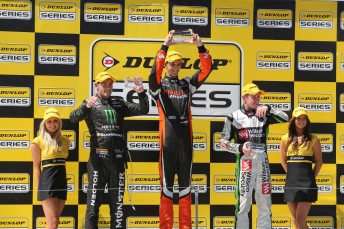 thumb The Dunlop Series podium at Winton – Scott Pye, Nick Percat and Dale Wood