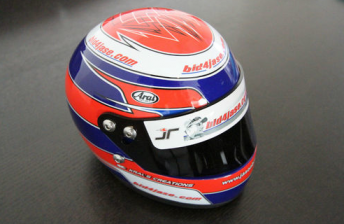 car Jason Bright's replica 'mini' helmet – a tribute to Jason Richards