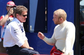 thumb M-Sport boss Malcolm Wilson and Evgeny Novikov at Rally Australia in 2011