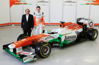 Force India's Chief Operating Officer Otmar Szafnauer with driver Paul di Resta