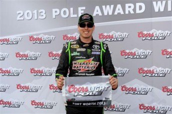 Kyle Busch set a new track record in winning the Texas pole