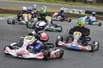 thumb Shane Price (#39) in the thick of the action during the Victorian Karting Championships. (Pic: photowagon.com.au)