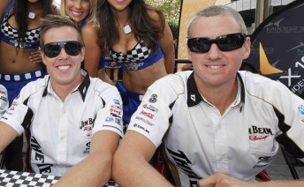 thumb James Courtney and Steven Johnson will get their first drive of their Jim Beam Falcons (without Jim Beam branding!) at Queensland Raceway tomorrow