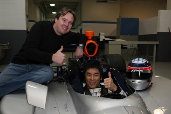 thumb Jimmy Vasser with Takuma Sato at the KV Racing
