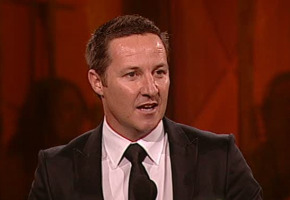 white Matthew White accepts the Logie