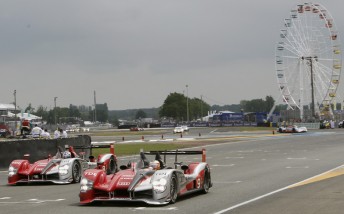 thumb The #9 and #8 Audi R15 TDIs finish first and second at the 2010 Le Mans 24 Hour (Image: Audi Motorsport)