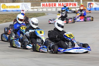 thumb Shay Mayes on his way to victory in the Clubman Heavy category in Mackay. Pic: Paul Carruthers/kartx.com.au