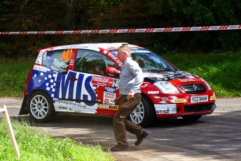 thumb Molly Taylor nearly collected a spectator at the Ulster Rally