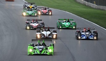 thumb David Brabham leads the pack at Mid-Ohio