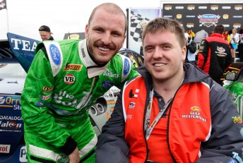 car V8 racer Paul Dumbrell with his brother Lucas