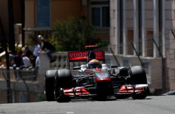 thumb Lewis Hamilton was in the wars on the streets of Monte Carlo