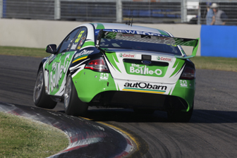 car Paul Dumbrell in his #55 The Bottle-O Racing Falcon FG