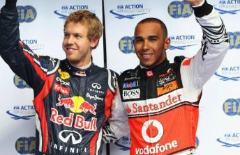 thumb Sebastian Vettel and Lewis Hamilton