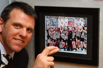 car Jason Bright is crossing his fingers for back-to-back Pies premierships
