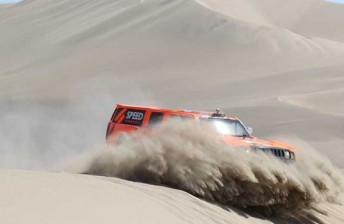 thumb Robby Gordon rolled on Stage 13