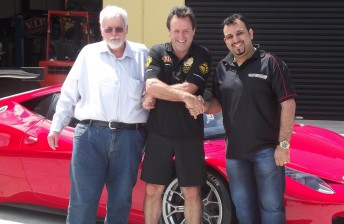 thumb Australian GT owner/competitor Tony Quinn (centre) with Sargents Security directors Peter Harris and Ben Roberts