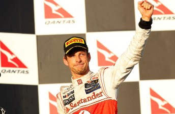 thumb Jenson Button on the podium