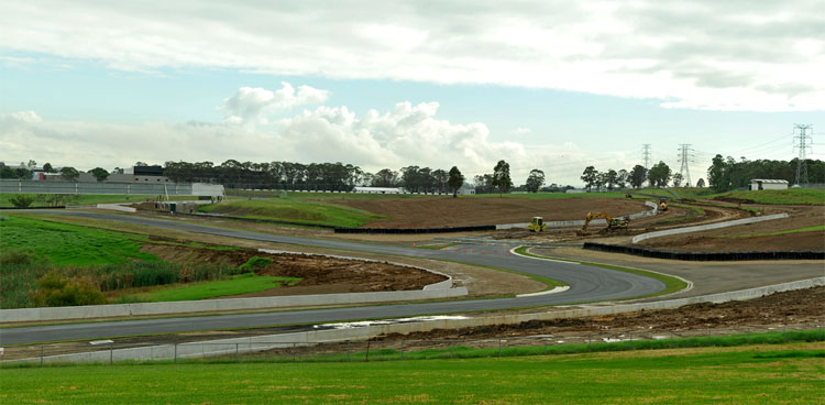 thumb The right-hand Turn 7 is no longer preceded by a right-hand kink, while construction continues on the second short circuit