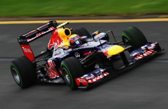 car Mark Webber at the Australian Grand Prix