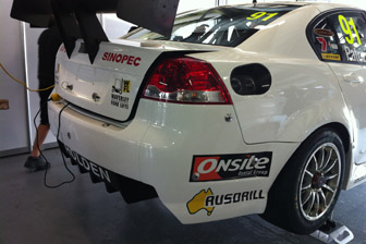 car A rear shot of Michael Patrizi's Commodore