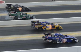 thumb Robert Hight (near lane) took his fourth straight NHRA win at Z-MAX