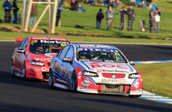 thumb Jason Bright and Craig Lowndes duke it out at Phillip Island