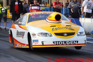 thumb Peter Ridgeway became the first Pro Stock driver in Australia to record a 'six'