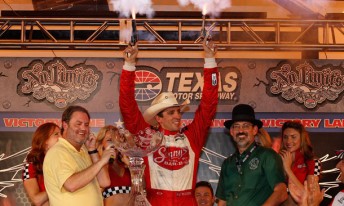 thumb Justin Wilson celebrates his Texas win