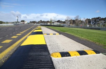 th The speed humps, pictured before track action began