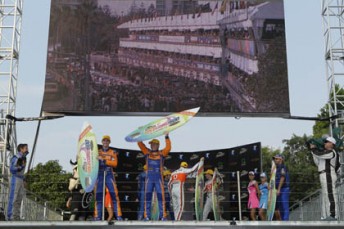 thumb Will Davison and Mika Salo celebrate their Armor All Gold Coast 600 victory