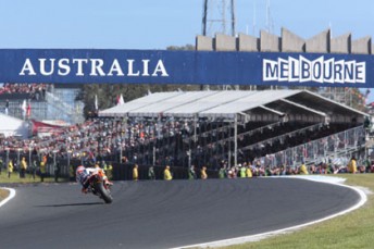 thumb Casey Stoner racing towards his unprecedented sixth Australian MotoGP title yesterday