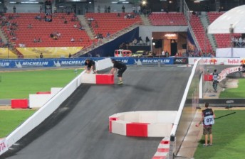 thumb This two-part chicane installed on Friday evening has now been replaced by a three-part version