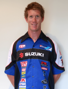 Josh Waters in his new (and slightly oversized) Team Suzuki gear