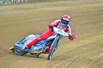 Jaroslaw Hampel took a brilliant win in a frenetic NZ Speedway Grand Prix (PIC: Wade Aunger)