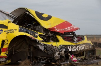 Scott Pye's damaged Commodore
