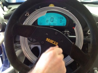 McElrea Racing has developed the hand control systems for Speakman, including this 'throttle ring'