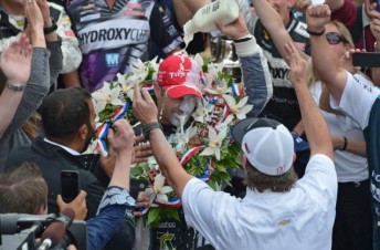 Tony Kanaan in Victory Lane