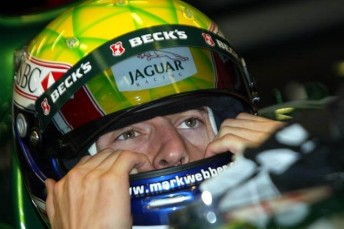Brazil in the Jag was Webber's first taste of life at the front of the pack