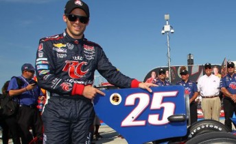 Marco Andretti scored his first pole since Milwaukee, 2008
