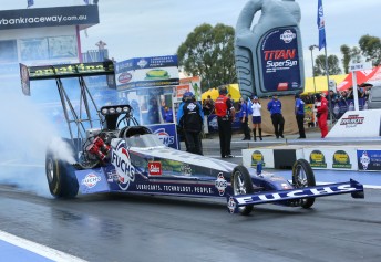 Phil Lamattina had his time tied with Tommy Johnson Jr today, but remains #1 in Top Fuel