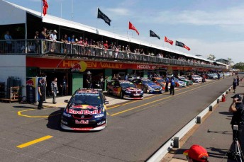 A scheduled test run in practice at Hidden Valley was abandoned