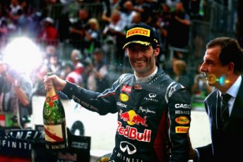 Mark Webber after winning the 2012 Monaco Grand Prix