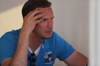 Christian Dahl, managing director of Volvo's Polestar high performance division, in the GRM catering tent at Hidden Valley