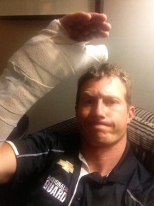 Ryan Briscoe will require surgery to a fractured wrist